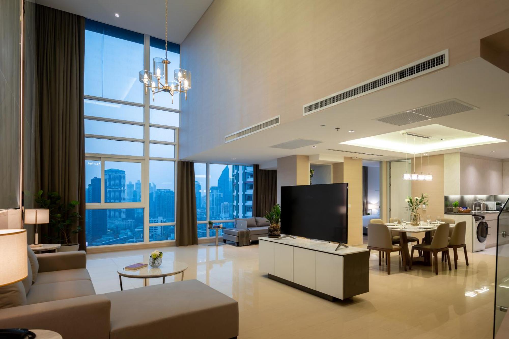 Jasmine 59 Hotel Bangkok Ngoại thất bức ảnh A living room in a condominium